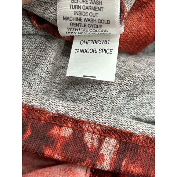 One World Womens Red Tie Dye Long Sleeve Tunic Top With Matching Scarf Size 2X - Picture 12 of 16